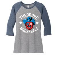 Theodore Brosevelt Women's Tri-Blend 3/4-Sleeve Raglan Shirt