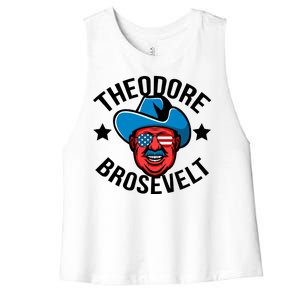 Theodore Brosevelt Women's Racerback Cropped Tank