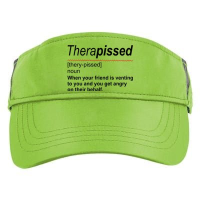 Therapissed Funny Definition Adult Drive Performance Visor