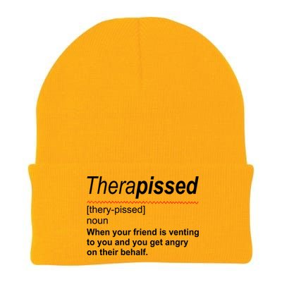 Therapissed Funny Definition Knit Cap Winter Beanie