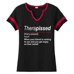 Therapissed Funny Definition Ladies Halftime Notch Neck Tee