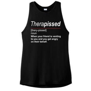 Therapissed Funny Definition Ladies PosiCharge Tri-Blend Wicking Tank