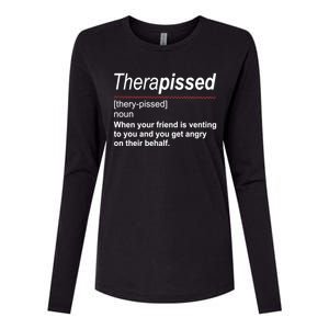 Therapissed Funny Definition Womens Cotton Relaxed Long Sleeve T-Shirt