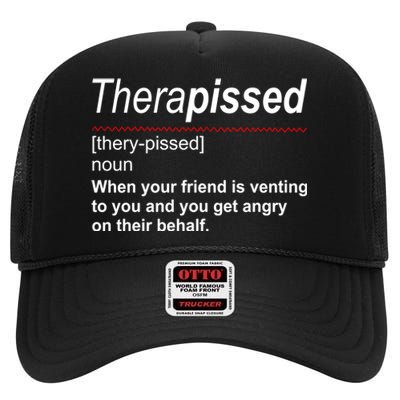 Therapissed Funny Definition High Crown Mesh Back Trucker Hat