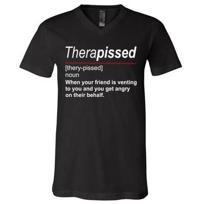 Therapissed Funny Definition V-Neck T-Shirt