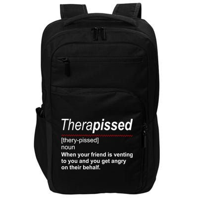 Therapissed Funny Definition Impact Tech Backpack