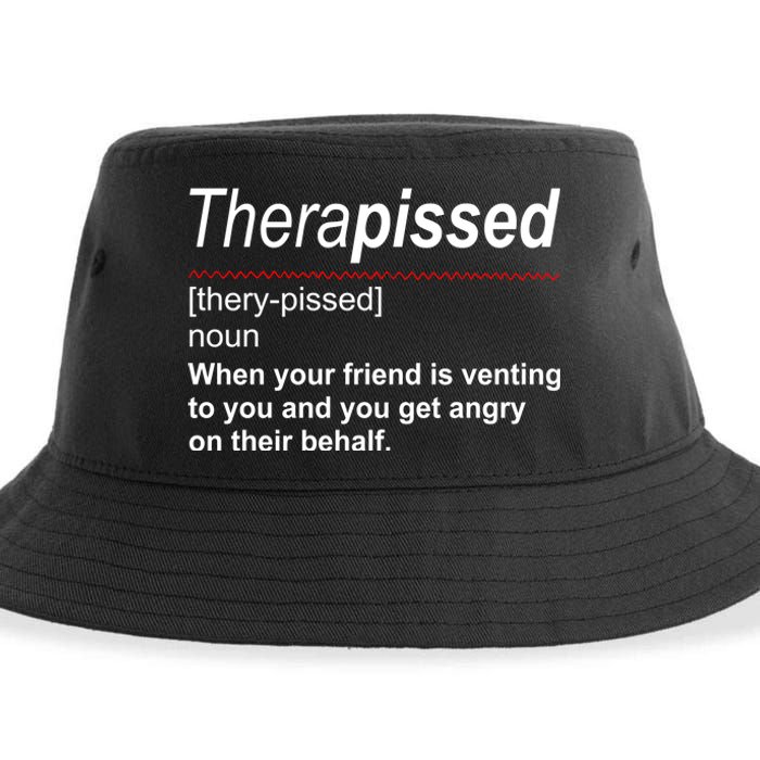 Therapissed Funny Definition Sustainable Bucket Hat