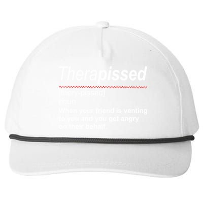 Therapissed Funny Definition Snapback Five-Panel Rope Hat