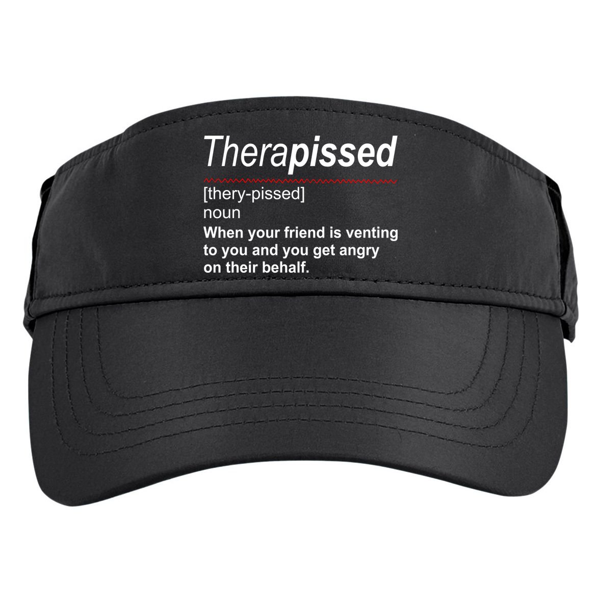 Therapissed Funny Definition Adult Drive Performance Visor