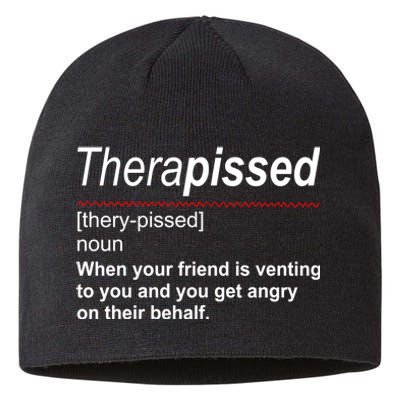 Therapissed Funny Definition Sustainable Beanie