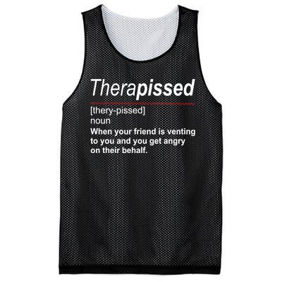 Therapissed Funny Definition Mesh Reversible Basketball Jersey Tank