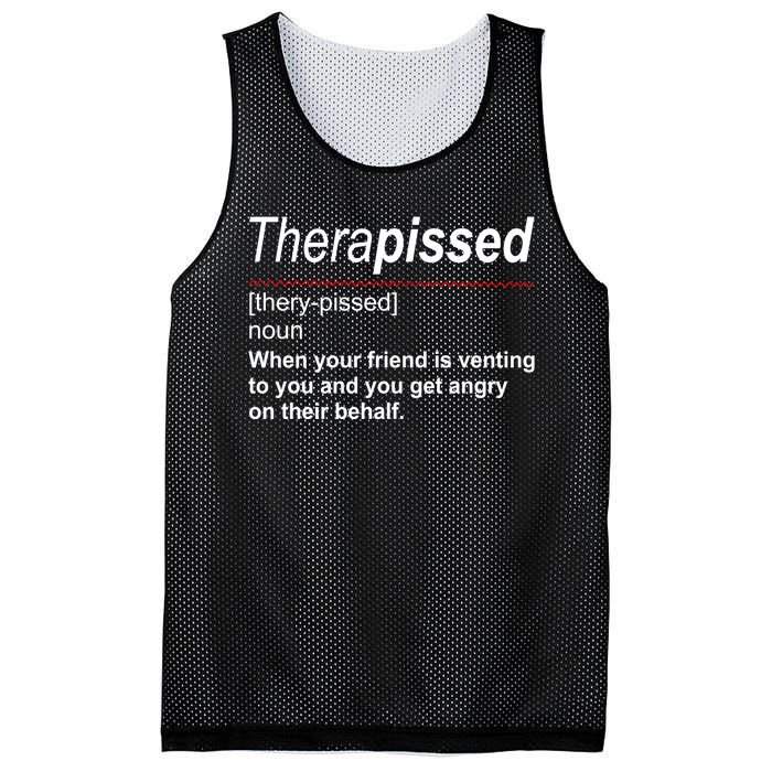 Therapissed Funny Definition Mesh Reversible Basketball Jersey Tank