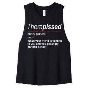 Therapissed Funny Definition Women's Racerback Cropped Tank