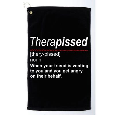Therapissed Funny Definition Golf Towel