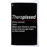 Therapissed Funny Definition Golf Towel