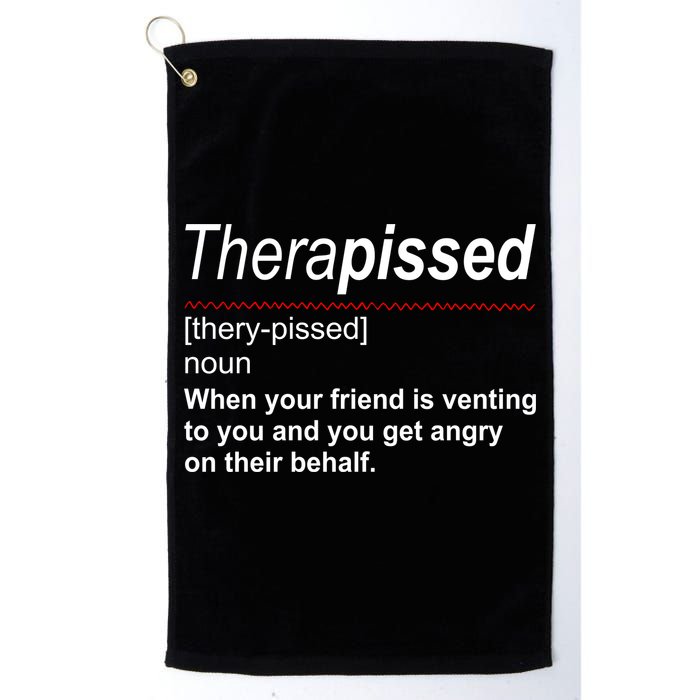Therapissed Funny Definition Golf Towel