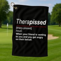 Therapissed Funny Definition Golf Towel