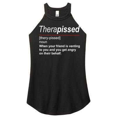 Therapissed Funny Definition Women’s Perfect Tri Rocker Tank