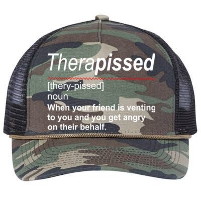 Therapissed Funny Definition Retro Rope Trucker Hat Cap