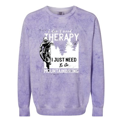 Therapy Mountain Biking Colorblast Crewneck Sweatshirt