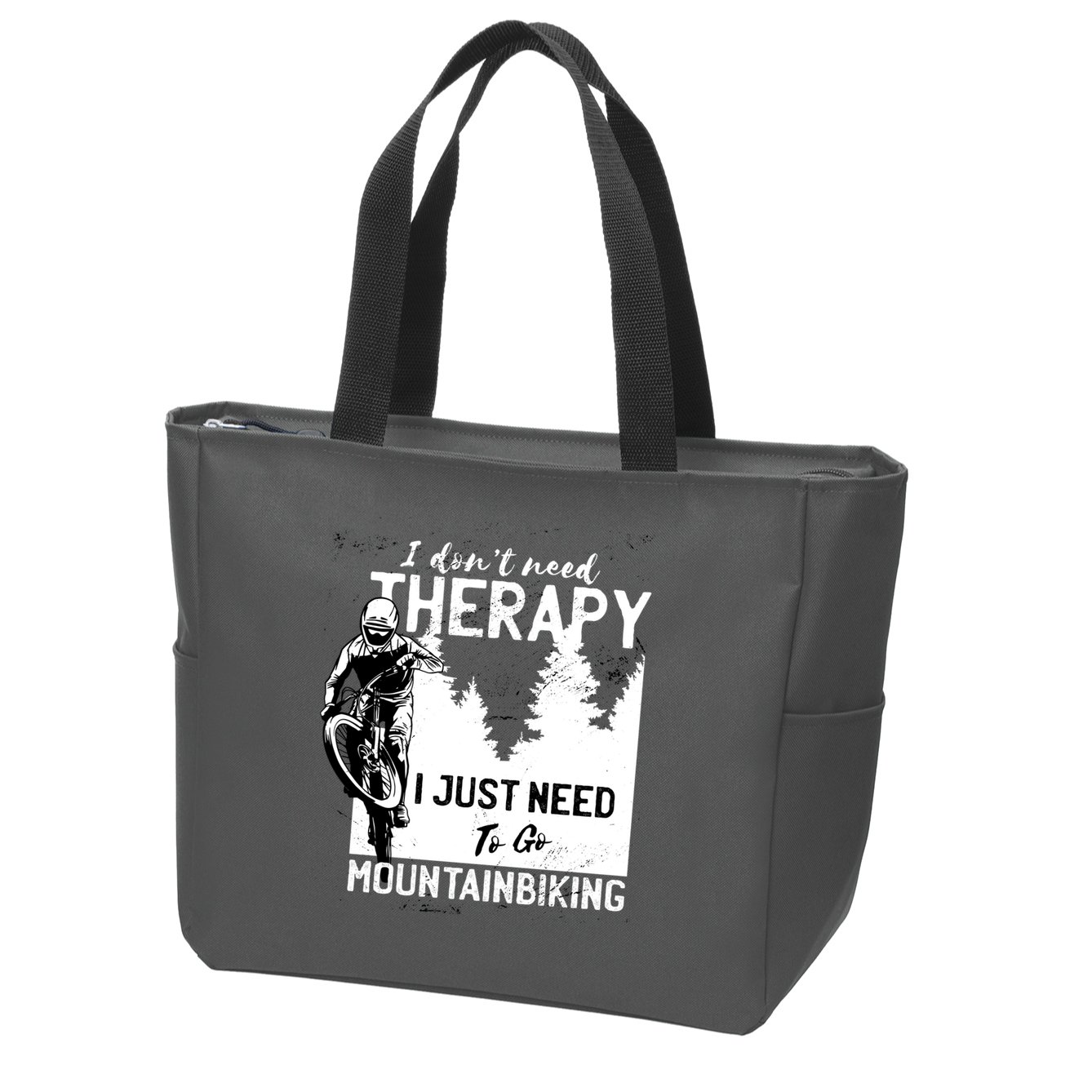Therapy Mountain Biking Zip Tote Bag