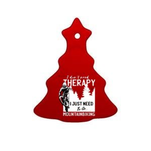 Therapy Mountain Biking Ceramic Tree Ornament