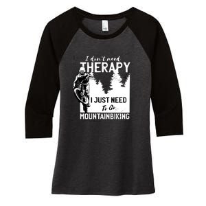 Therapy Mountain Biking Women's Tri-Blend 3/4-Sleeve Raglan Shirt