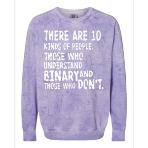 There Are 10 Kind of People Binary Colorblast Crewneck Sweatshirt