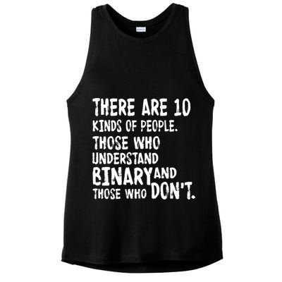 There Are 10 Kind of People Binary Ladies PosiCharge Tri-Blend Wicking Tank
