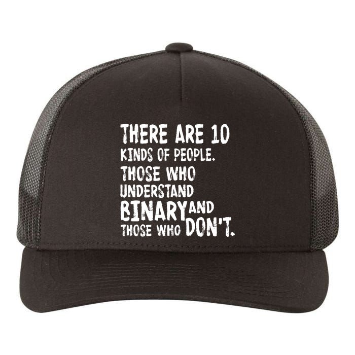 There Are 10 Kind of People Binary Yupoong Adult 5-Panel Trucker Hat