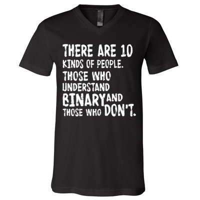 There Are 10 Kind of People Binary V-Neck T-Shirt
