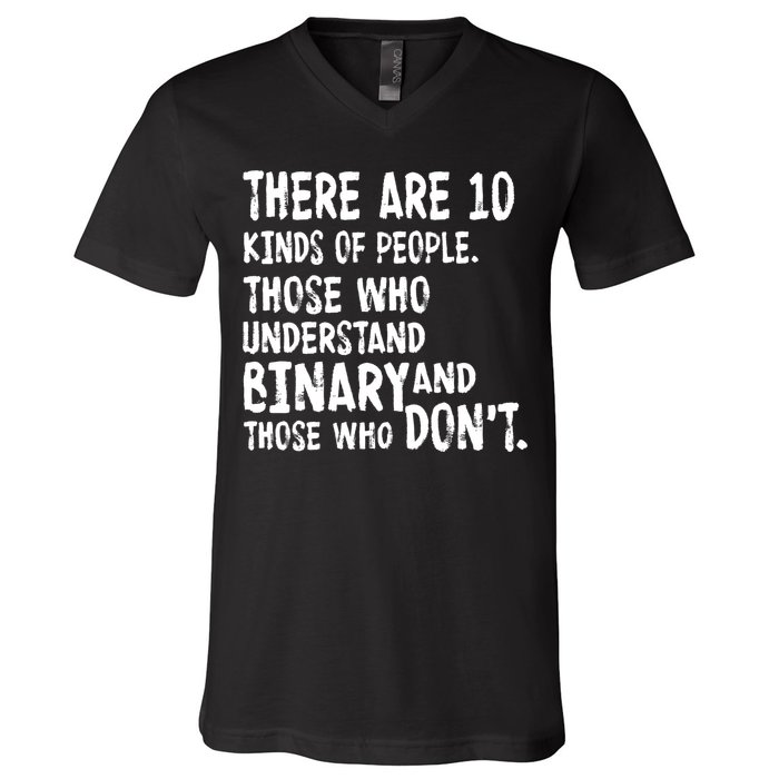 There Are 10 Kind of People Binary V-Neck T-Shirt