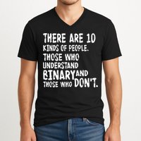 There Are 10 Kind of People Binary V-Neck T-Shirt