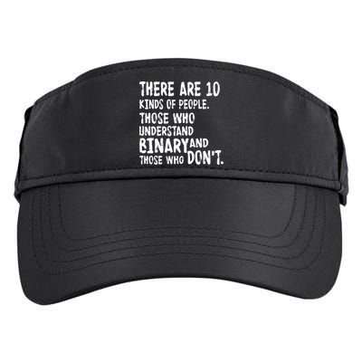 There Are 10 Kind of People Binary Adult Drive Performance Visor
