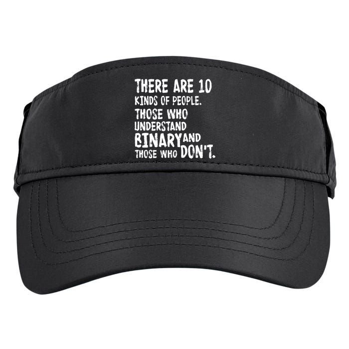 There Are 10 Kind of People Binary Adult Drive Performance Visor