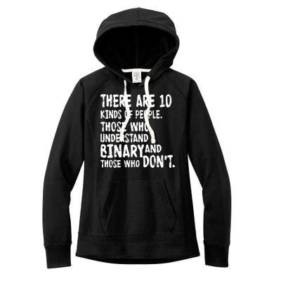 There Are 10 Kind of People Binary Women's Fleece Hoodie