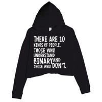 There Are 10 Kind of People Binary Crop Fleece Hoodie