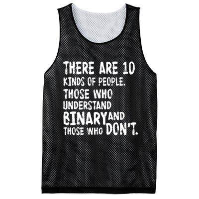 There Are 10 Kind of People Binary Mesh Reversible Basketball Jersey Tank