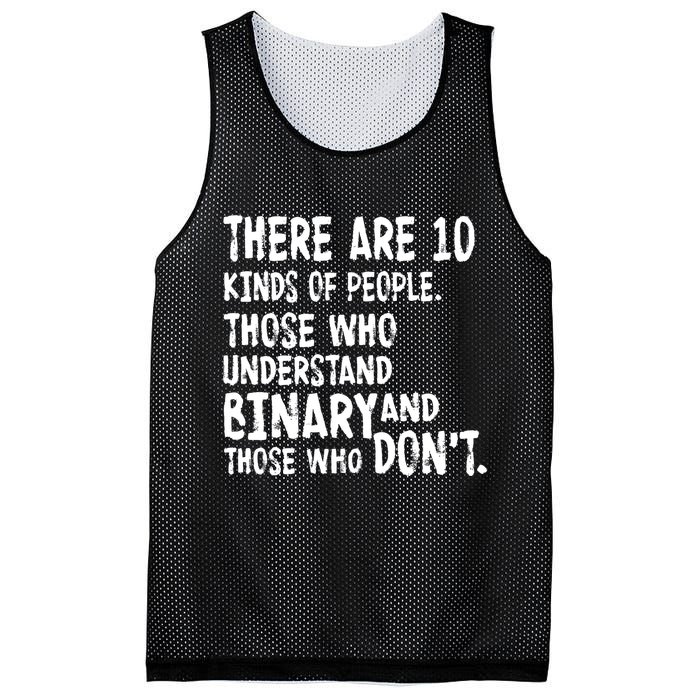 There Are 10 Kind of People Binary Mesh Reversible Basketball Jersey Tank