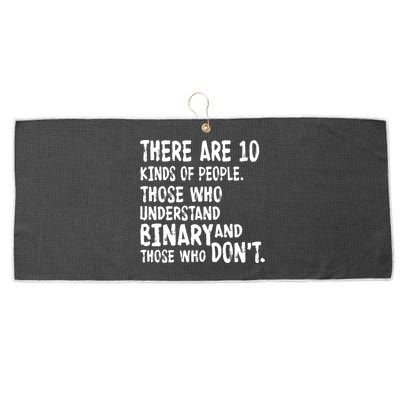 There Are 10 Kind of People Binary Large Microfiber Waffle Golf Towel