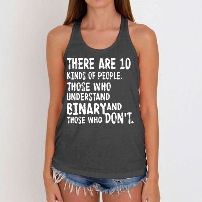 There Are 10 Kind of People Binary Women's Knotted Racerback Tank
