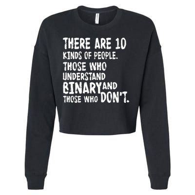 There Are 10 Kind of People Binary Cropped Pullover Crew