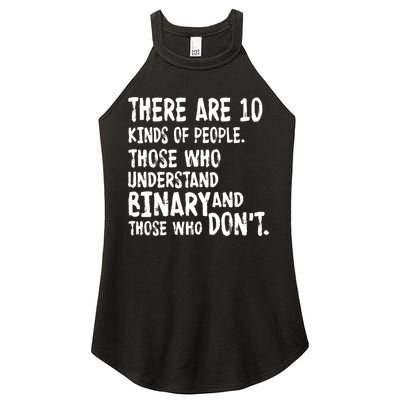 There Are 10 Kind of People Binary Women's Perfect Tri Rocker Tank