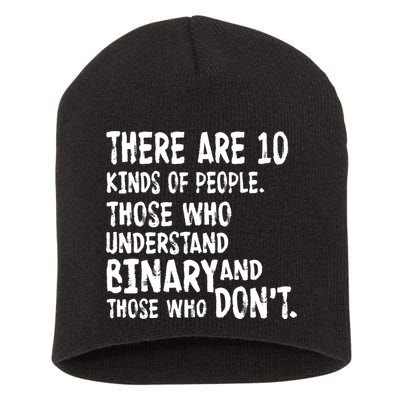 There Are 10 Kind of People Binary Short Acrylic Beanie