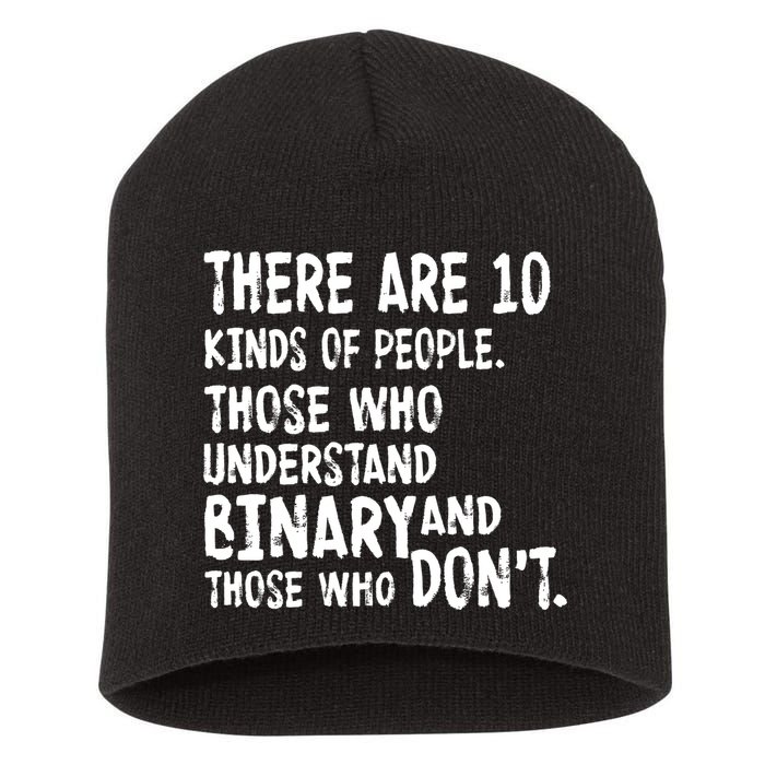 There Are 10 Kind of People Binary Short Acrylic Beanie