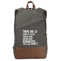 There Are 10 Kind of People Binary Cotton Canvas Backpack