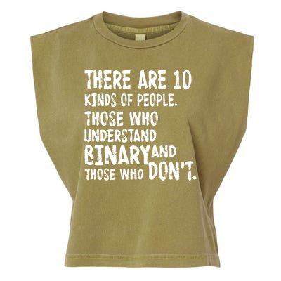 There Are 10 Kind of People Binary Garment-Dyed Women's Muscle Tee