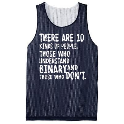 There Are 10 Kind of People Binary Mesh Reversible Basketball Jersey Tank