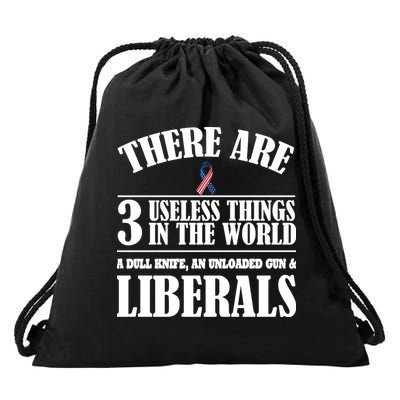 There Are 3 Useless Things In The World Drawstring Bag
