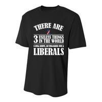 There Are 3 Useless Things In The World Youth Performance Sprint T-Shirt